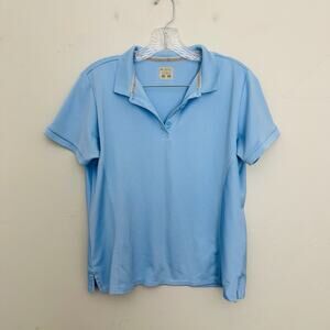 Columbia Sportswear Baby Blue Short Sleeve Polo Women’s Size L
